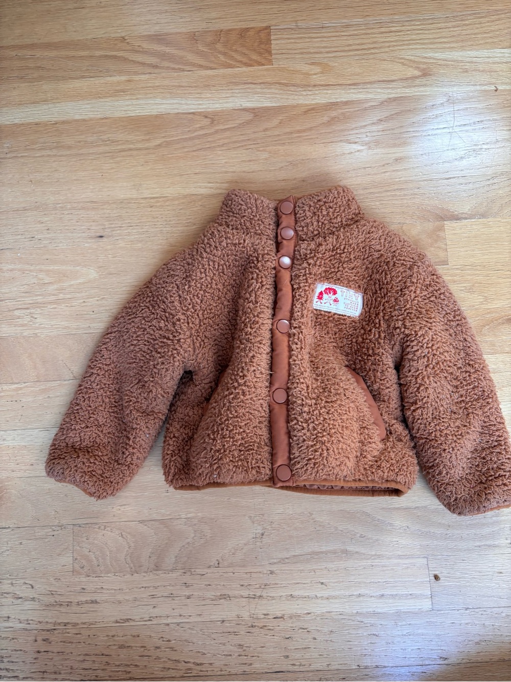 Cozy Plush Kids Jacket - Chestnut Brown